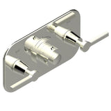 THG - Trim For Thg Thermostat With 2 Valves Ref. 5 401ahm/us Rough Part Supplied With Fixing Box, Item To Be Installed Horizontal - Nickel Polished