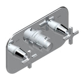 THG - Trim For Thg Thermostat With 2 Valves Ref. 5 401ahm/us Rough Part Supplied With Fixing Box, Item To Be Installed Horizontal - Umber PVD