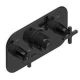 THG - Trim For Thg Thermostat With 2 Valves Ref. 5 401ahm/us Rough Part Supplied With Fixing Box, Item To Be Installed Horizontal - Brown Bronze Color PVD