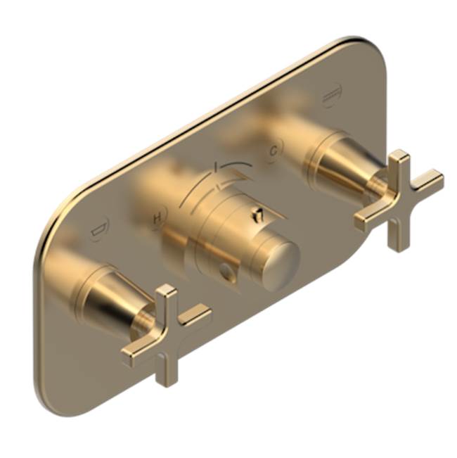 THG - Trim For Thg Thermostat With 2 Valves Ref. 5 401ahm/us Rough Part Supplied With Fixing Box, Item To Be Installed Horizontal - Matt Umber PVD