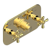 THG - Trim For Thg Thermostat With 2 Valves Ref. 5 401ahm/us Rough Part Supplied With Fixing Box, Item To Be Installed Horizontal - Gold Polished