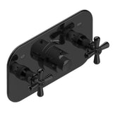THG - Trim For Thg Thermostat With 2 Valves Ref. 5 401ahm/us Rough Part Supplied With Fixing Box, Item To Be Installed Horizontal - Brown Bronze Color PVD