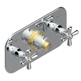 THG - Trim For Thg Thermostat With 2 Valves Ref. 5 401ahm/us Rough Part Supplied With Fixing Box, Item To Be Installed Horizontal - Chrome Polished Gold Polished