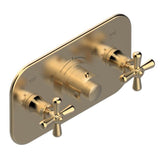 THG - Trim For Thg Thermostat With 2 Valves Ref. 5 401ahm/us Rough Part Supplied With Fixing Box, Item To Be Installed Horizontal - Matt Umber PVD
