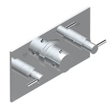 THG - Trim For Thg Thermostat With 2 Valves Ref. 5 401ahm/us Rough Part Supplied With Fixing Box, Item To Be Installed Horizontal - Matt Umber PVD