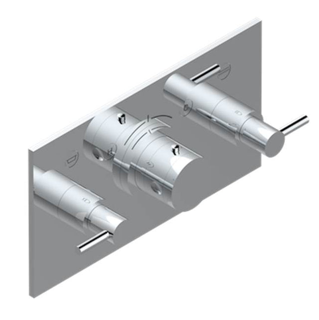 THG - Trim For Thg Thermostat With 2 Valves Ref. 5 401ahm/us Rough Part Supplied With Fixing Box, Item To Be Installed Horizontal - Matt Umber PVD