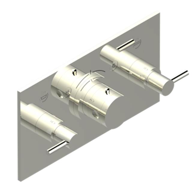 THG - Trim For Thg Thermostat With 2 Valves Ref. 5 401ahm/us Rough Part Supplied With Fixing Box, Item To Be Installed Horizontal - Nickel Polished