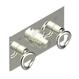 THG - Trim For Thg Thermostat With 2 Valves Ref. 5 401ahm/us Rough Part Supplied With Fixing Box, Item To Be Installed Horizontal - Nickel Polished