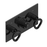 THG - Trim For Thg Thermostat With 2 Valves Ref. 5 401ahm/us Rough Part Supplied With Fixing Box, Item To Be Installed Horizontal - Brown Bronze Color PVD