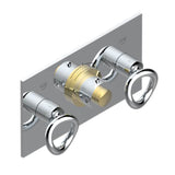 THG - Trim For Thg Thermostat With 2 Valves Ref. 5 401ahm/us Rough Part Supplied With Fixing Box, Item To Be Installed Horizontal - Chrome Polished Gold Polished