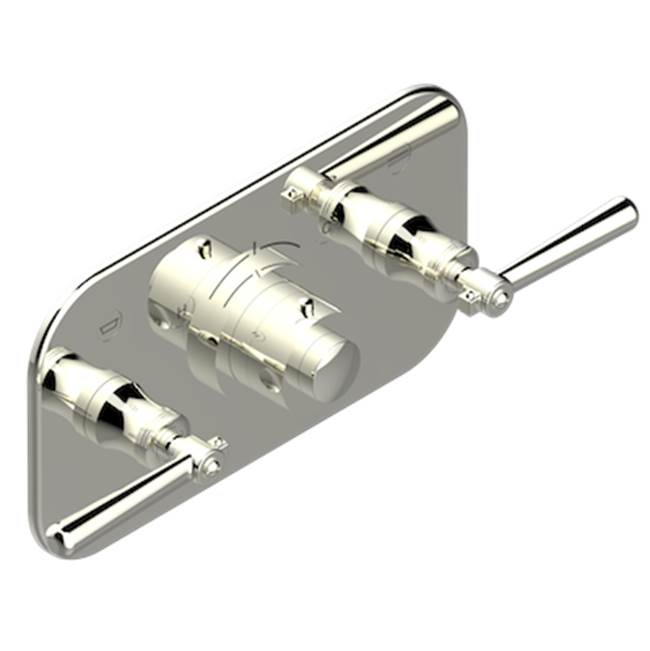 THG - Trim For Thg Thermostat With 2 Valves Ref. 5 401ahm/us Rough Part Supplied With Fixing Box, Item To Be Installed Horizontal - Nickel Polished