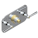 THG - Trim For Thg Thermostat With 2 Valves Ref. 5 401ahm/us Rough Part Supplied With Fixing Box, Item To Be Installed Horizontal - Chrome Polished Gold Polished
