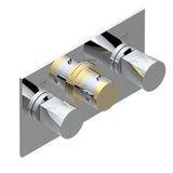 THG - Trim For Thg Thermostat With 2 Valves Ref. 5 401ahm/us Rough Part Supplied With Fixing Box, Item To Be Installed Horizontal - Chrome Polished Gold Polished