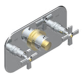 THG - Trim For Thg Thermostat With 2 Valves Ref. 5 401ahm/us Rough Part Supplied With Fixing Box, Item To Be Installed Horizontal - Chrome Polished Gold Polished