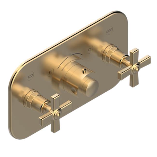 THG - Trim For Thg Thermostat With 2 Valves Ref. 5 401ahm/us Rough Part Supplied With Fixing Box, Item To Be Installed Horizontal - Matt Umber PVD