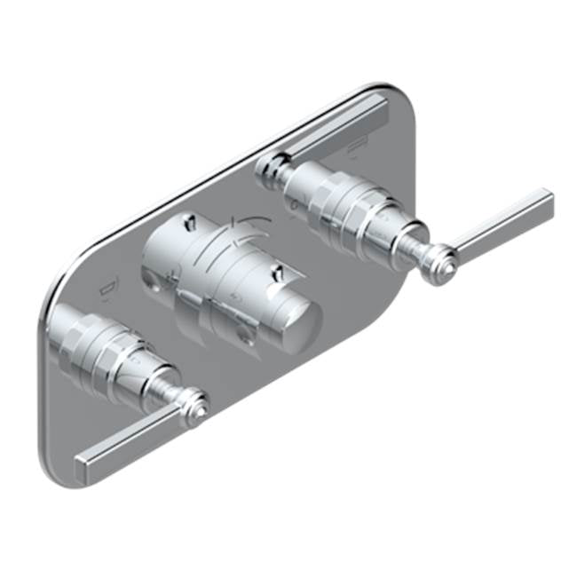 THG - Trim For Thg Thermostat With 2 Valves Ref. 5 401ahm/us Rough Part Supplied With Fixing Box, Item To Be Installed Horizontal - Umber PVD