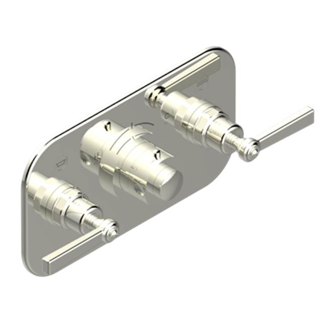 THG - Trim For Thg Thermostat With 2 Valves Ref. 5 401ahm/us Rough Part Supplied With Fixing Box, Item To Be Installed Horizontal - Nickel Polished