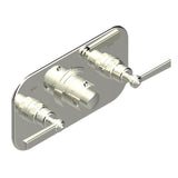 THG - Trim For Thg Thermostat With 2 Valves Ref. 5 401ahm/us Rough Part Supplied With Fixing Box, Item To Be Installed Horizontal - Nickel Polished