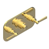 THG - Trim For Thg Thermostat With 2 Valves Ref. 5 401ahm/us Rough Part Supplied With Fixing Box, Item To Be Installed Horizontal - Gold Polished