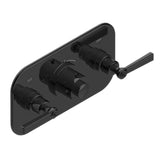 THG - Trim For Thg Thermostat With 2 Valves Ref. 5 401ahm/us Rough Part Supplied With Fixing Box, Item To Be Installed Horizontal - Brown Bronze Color PVD