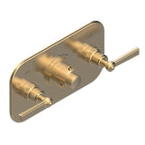 THG - Trim For Thg Thermostat With 2 Valves Ref. 5 401ahm/us Rough Part Supplied With Fixing Box, Item To Be Installed Horizontal - Matt Umber PVD