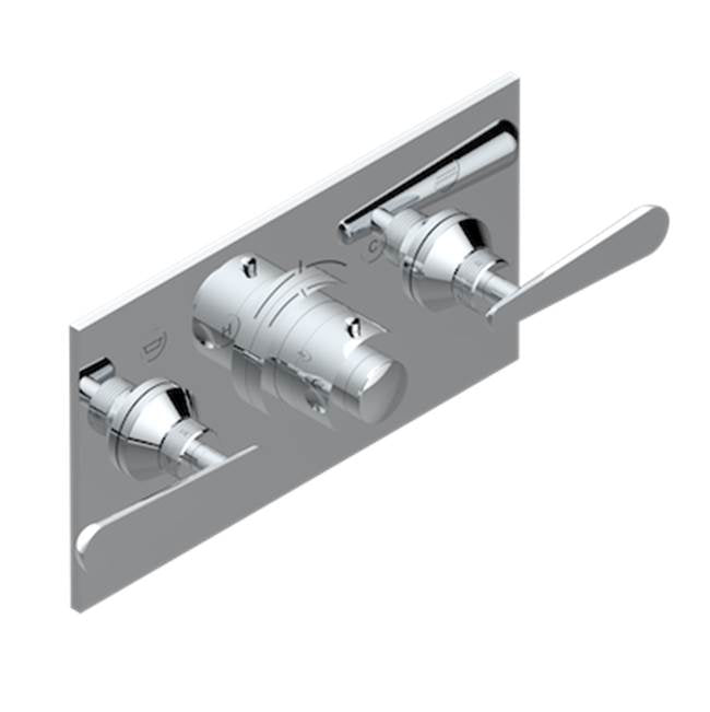 THG - Trim For Thg Thermostat With 2 Valves Ref. 5 401ahm/us Rough Part Supplied With Fixing Box, Item To Be Installed Horizontal - Umber PVD