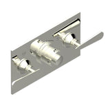 THG - Trim For Thg Thermostat With 2 Valves Ref. 5 401ahm/us Rough Part Supplied With Fixing Box, Item To Be Installed Horizontal - Nickel Polished