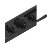 THG - Trim For Thg Thermostat With 2 Valves Ref. 5 401ahm/us Rough Part Supplied With Fixing Box, Item To Be Installed Horizontal - Brown Bronze Color PVD