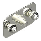 THG - Trim For Thg Thermostat With 2 Valves Ref. 5 401ahm/us Rough Part Supplied With Fixing Box, Item To Be Installed Horizontal - Nickel Polished