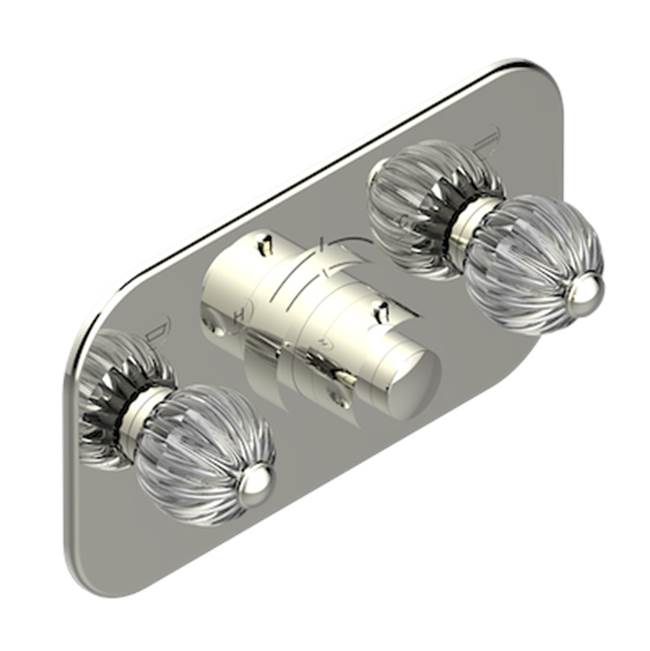 THG - Trim For Thg Thermostat With 2 Valves Ref. 5 401ahm/us Rough Part Supplied With Fixing Box, Item To Be Installed Horizontal - Nickel Polished