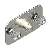 THG - Trim For Thg Thermostat With 2 Valves Ref. 5 401ahm/us Rough Part Supplied With Fixing Box, Item To Be Installed Horizontal - Nickel Polished