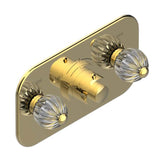 THG - Trim For Thg Thermostat With 2 Valves Ref. 5 401ahm/us Rough Part Supplied With Fixing Box, Item To Be Installed Horizontal - Gold Polished