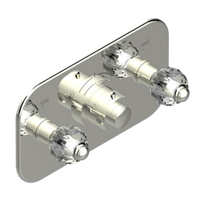 THG - Trim For Thg Thermostat With 2 Valves Ref. 5 401ahm/us Rough Part Supplied With Fixing Box, Item To Be Installed Horizontal - Nickel Polished