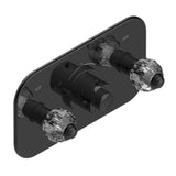 THG - Trim For Thg Thermostat With 2 Valves Ref. 5 401ahm/us Rough Part Supplied With Fixing Box, Item To Be Installed Horizontal - Brown Bronze Color PVD