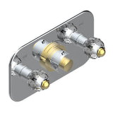 THG - Trim For Thg Thermostat With 2 Valves Ref. 5 401ahm/us Rough Part Supplied With Fixing Box, Item To Be Installed Horizontal - Chrome Polished Gold Polished