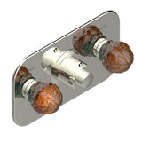 THG - Trim For Thg Thermostat With 2 Valves Ref. 5 401ahm/us Rough Part Supplied With Fixing Box, Item To Be Installed Horizontal - Nickel Polished