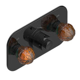 THG - Trim For Thg Thermostat With 2 Valves Ref. 5 401ahm/us Rough Part Supplied With Fixing Box, Item To Be Installed Horizontal - Brown Bronze Color PVD