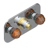 THG - Trim For Thg Thermostat With 2 Valves Ref. 5 401ahm/us Rough Part Supplied With Fixing Box, Item To Be Installed Horizontal - Chrome Polished Gold Polished