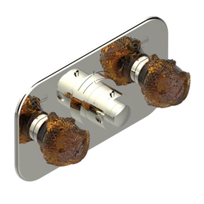 THG - Trim For Thg Thermostat With 2 Valves Ref. 5 401ahm/us Rough Part Supplied With Fixing Box, Item To Be Installed Horizontal - Nickel Polished