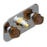 THG - Trim For Thg Thermostat With 2 Valves Ref. 5 401ahm/us Rough Part Supplied With Fixing Box, Item To Be Installed Horizontal - Chrome Polished Gold Polished