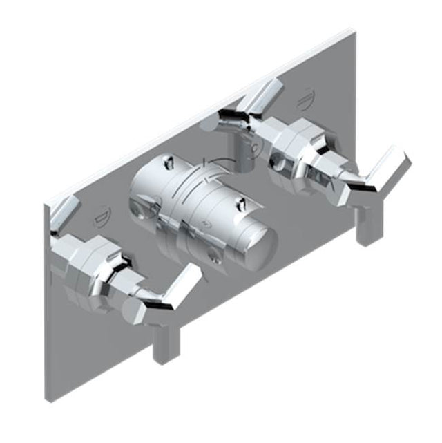 THG - Trim For Thg Thermostat With 2 Valves Ref. 5 401ahm/us Rough Part Supplied With Fixing Box, Item To Be Installed Horizontal - Umber PVD