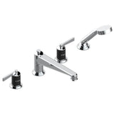 THG - Roman Tub Set With Diverter Spout And Handshower, 3/4'' Valves - Matt Umber PVD
