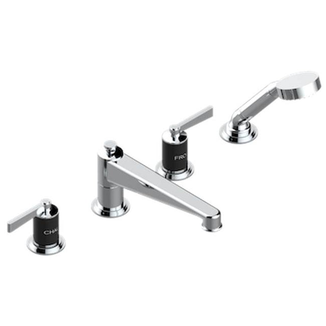 THG - Roman Tub Set With Diverter Spout And Handshower, 3/4'' Valves - Matt Umber PVD
