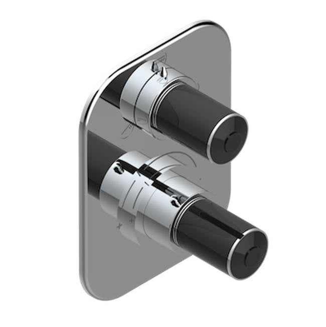 THG - Trim For Thg Thermostat With Stop Valve And 3-way Diverter, Rough Part Supplied With Fixing Box Ref.5 600ae/us - Matt Umber PVD