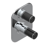THG - Trim For Thg Thermostat With Stop Valve And 3-way Diverter, Rough Part Supplied With Fixing Box Ref.5 600ae/us - Matt Umber PVD