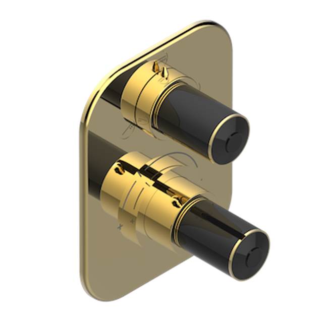 THG - Trim For Thg Thermostat With Stop Valve And 3-way Diverter, Rough Part Supplied With Fixing Box Ref.5 600ae/us - Gold Polished