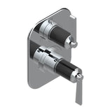 THG - Trim For Thg Thermostat With Stop Valve And 3-way Diverter, Rough Part Supplied With Fixing Box Ref.5 600ae/us - Matt Umber PVD