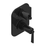 THG - Trim For Thg Thermostat With Stop Valve And 3-way Diverter, Rough Part Supplied With Fixing Box Ref.5 600ae/us - Brown Bronze Color PVD