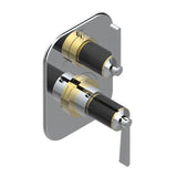 THG - Trim For Thg Thermostat With Stop Valve And 3-way Diverter, Rough Part Supplied With Fixing Box Ref.5 600ae/us - Chrome Polished Gold Polished
