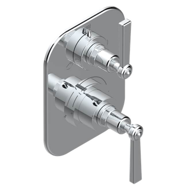 THG - Trim For Thg Thermostat With Stop Valve And 3-way Diverter, Rough Part Supplied With Fixing Box Ref.5 600ae/us - Matt Umber PVD